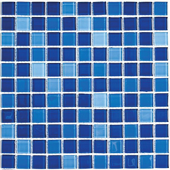 Bonaparte Jump Blue №1 (dark) 30x30x4 (чип 25x25 мм) Мозаика стеклянная