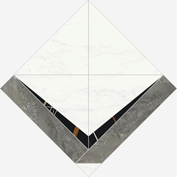 Charme Deluxe Intarsio Bianco Michelangelo 56,4х56,4 Декор