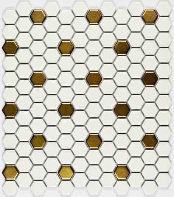 Bonaparte Babylon Gold matt 26x30x6 (чип 23x26 мм) Мозаика керамогранитная