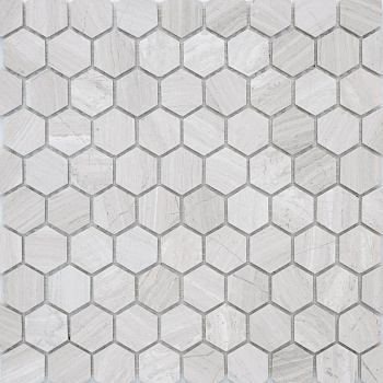 Pietrine Hexagonal Travertino Silver Hex Mat 28,5x30,5 (ПУ) Мозаика 