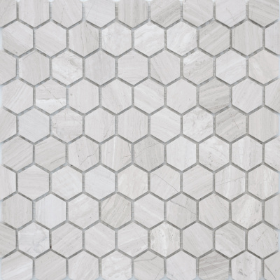 Pietrine Hexagonal Travertino Silver Hex Mat 28,5x30,5 (ПУ) Мозаика 