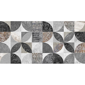 Focus 25х50 34085 Плитка настенная серая узор