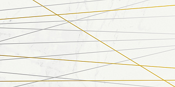 Charme Deluxe Inserto Golden Line Bianco Michelangelo 40х80 Декор Белый