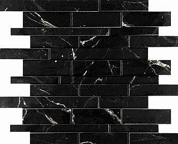 Velsaa Estrada Nero Brick Bone Mix 30x36 Мозаика