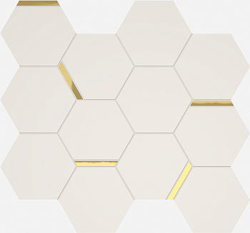 3D Mosaico Chic Белая/Золотая 28,3х32,8 Мозаика 