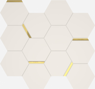 3D Mosaico Chic Белая/Золотая 28,3х32,8 Мозаика 