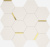 3D Mosaico Chic Белая/Золотая 28,3х32,8 Мозаика 