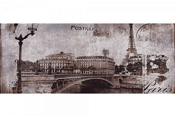 Postcard Grey 20х50 Декор 1 