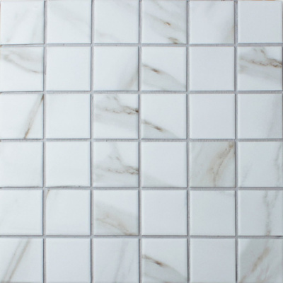 Bonaparte Calacatta Gold-48 306X306x6 (чип 48x48 мм) Мозаика керамогранитная