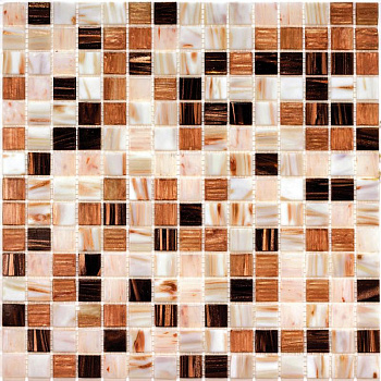 Bonaparte Step-1 32,7x32,7x4 (чип 20x20 мм) Мозаика стеклянная, с авантюрином Bonaparte Step-1 32,7x32,7x4 (чип 20x20 мм) Мозаика стеклянная, с авантюрином