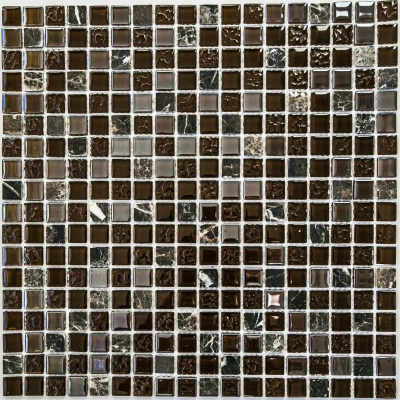 Bonaparte Alana 30x30x4 (чип 15x15 мм) Мозаика стеклянная с камнем
