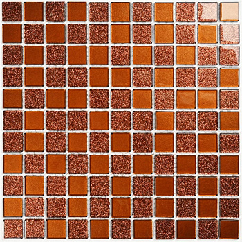 Bonaparte Shine Brown 30x30x4 (чип 25x25 мм) Мозаика стеклянная, металлизированная