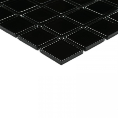 Bonaparte Black Glass 30x30x4 (чип 25x25 мм) Мозаика стеклянная