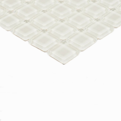 Bonaparte Super White 30x30x4 (чип 15x15 мм) Мозаика стеклянная