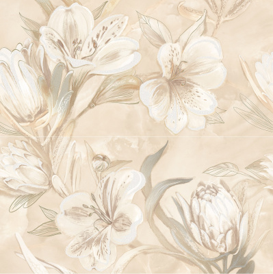 Opale Beige Flower 63х63 Панно