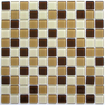 Bonaparte Latte Mix 30x30x4 (чип 25x25 мм) Мозаика стеклянная