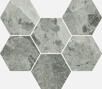 Charme Extra Hexagon Mosaico Silver 25х29 Мозаика Серая