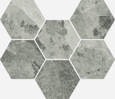 Charme Extra Hexagon Mosaico Silver 25х29 Мозаика Серая