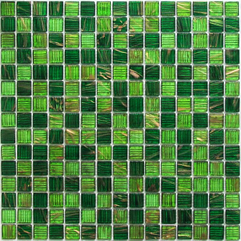 Bonaparte Verde 32,7x32,7x4 (чип 20x20 мм) Мозаика стеклянная, с авантюрином