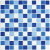 Bonaparte Blue Wave-3 30x30x4 (чип 25x25 мм) Мозаика стеклянная