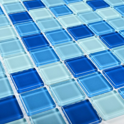 Bonaparte Navy Blu 30x30x4 (чип 25x25 мм) Мозаика стеклянная
