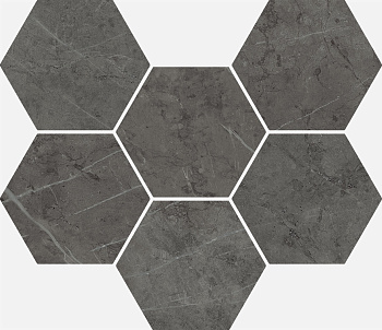 Charme Evo Mosaico Hexagon Antracite 25х29 Мозаика Темно-серая